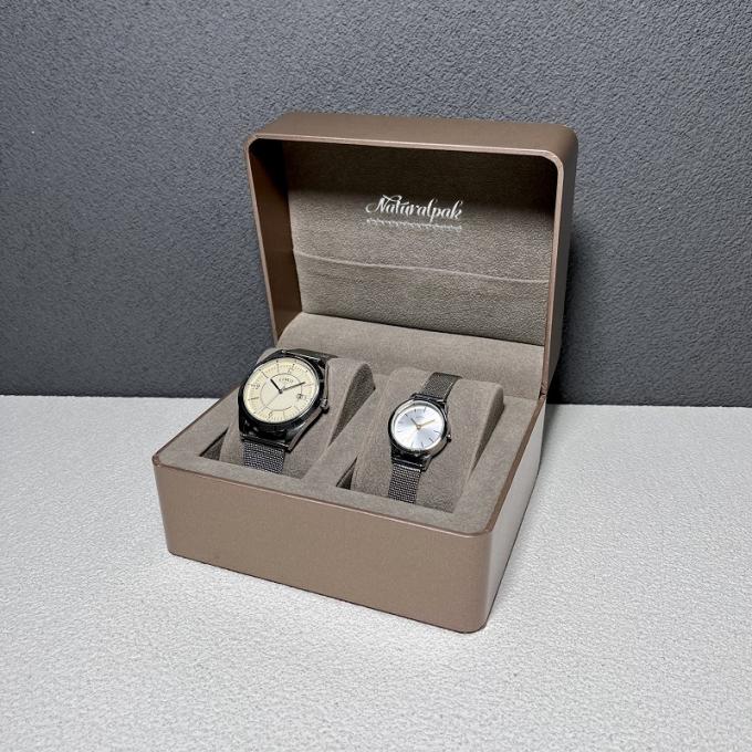 Caja de empaquetado de Logo High Quality Luxury Pearl del Sigle del reloj del papel de papel de encargo del regalo