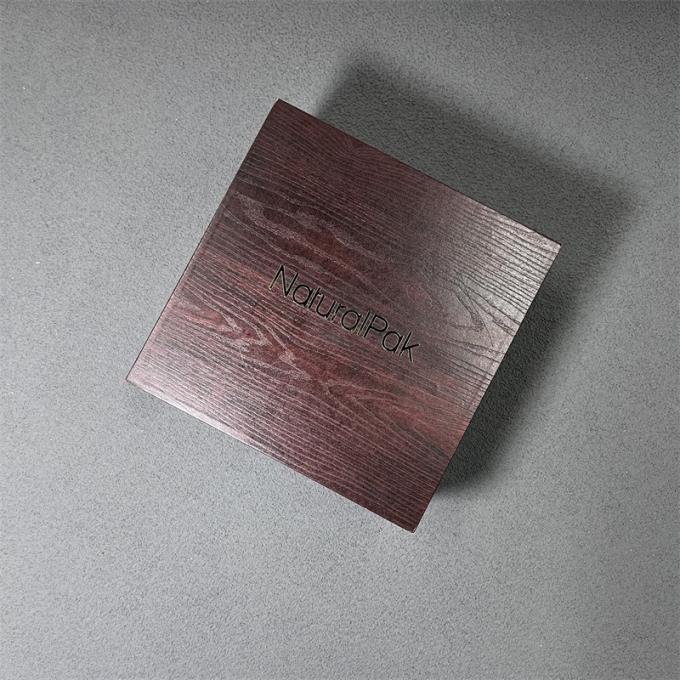 Caja de empaquetado de papel de madera roja de lujo de encargo para el regalo del sistema del reloj del reloj