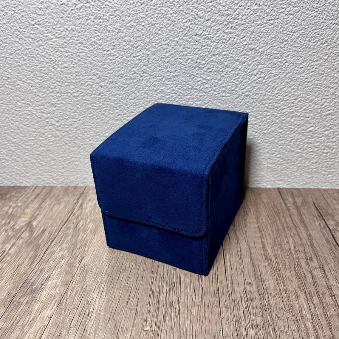 Exhibición de lujo del reloj del ante azul especial 2