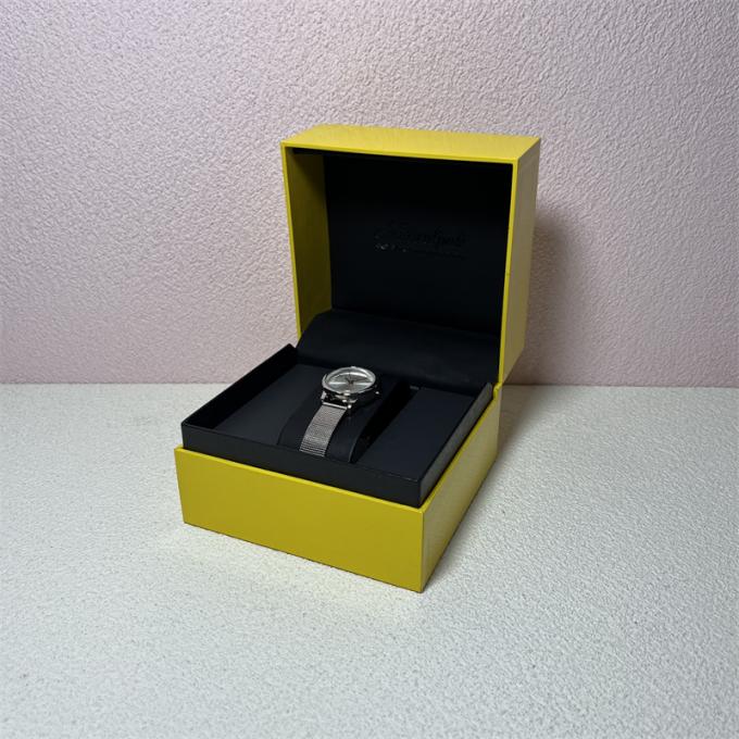 Caja de empaquetado del reloj de encargo con el ajuste para el reloj y la joyería de la correa del sistema del reloj del reloj