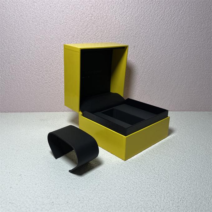 Caja de empaquetado del reloj de encargo con el ajuste para el reloj y la joyería de la correa del sistema del reloj del reloj