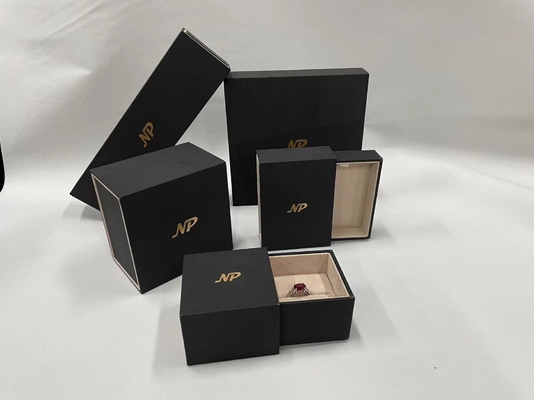 Suave al tacto pendiente de encargo al por mayor del regalo del reloj de Ring Earring Bracelet Bangle Necklace de la joyería de la cartulina de la caja