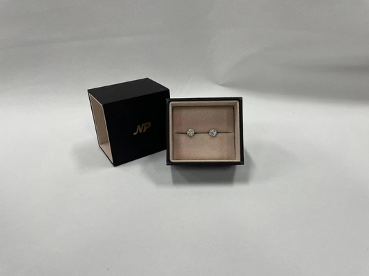 Suave al tacto pendiente de encargo al por mayor del regalo del reloj de Ring Earring Bracelet Bangle Necklace de la joyería de la cartulina de la caja