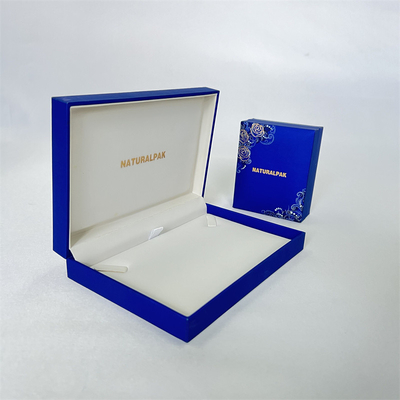 Papel de encargo con la caja de empaquetado de la joyería del logotipo de la hoja de oro