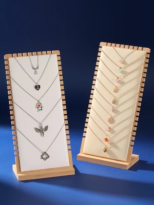 Collar de madera Tray Display de la exhibición 90*90*210m m del soporte de la joyería del color