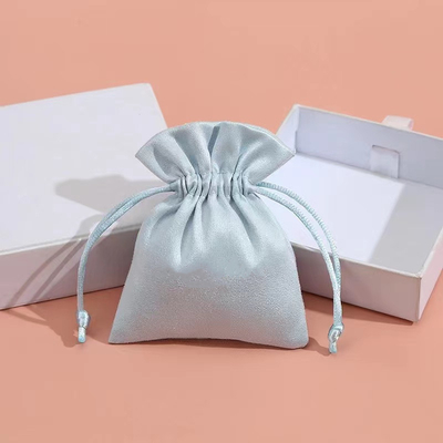 Bolsos del terciopelo de la bolsa de la joyería del lazo del color del caramelo pequeños para la joyería