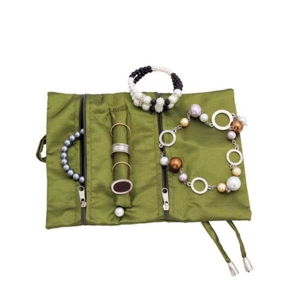 El ODM del OEM rueda para arriba al organizador Suede Jewellery Rolls de la joyería del viaje para viajar