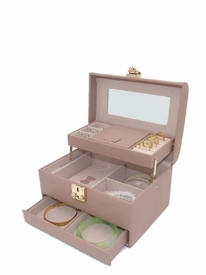 Casos de encargo de Logo Lotus Root Pink Color Jewelry para las mujeres