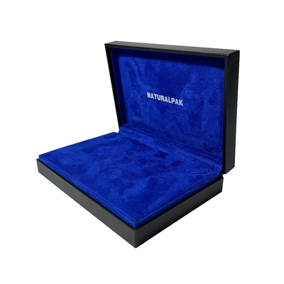Cajas de empaquetado de la joyería de lujo de la marina de guerra dos cajas de regalo azules de la talla media de las sombras con las tapas