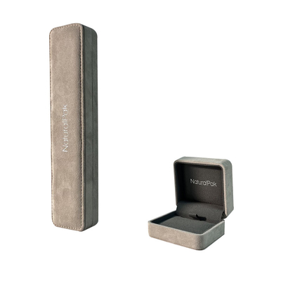 Collar de lujo de la esquina redondo al por mayor Ring Box Jewelry Packaging Box de la pulsera del pendiente del joyero del terciopelo