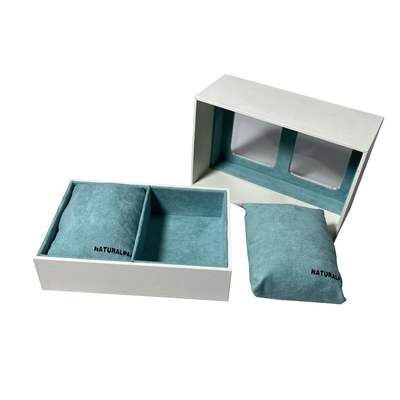 Guata de seda de empaquetado del regalo de la caja de reloj de la PU dentro de la caja de reloj superficial de cuero con la almohada
