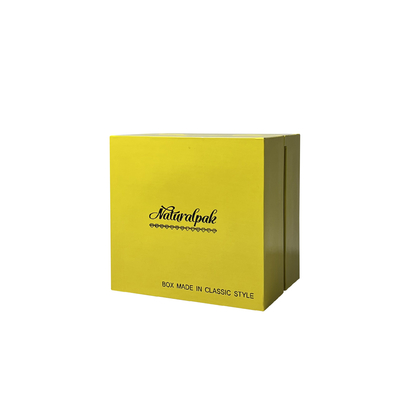 Caja de empaquetado del solo de reloj reloj de encargo de lujo negro amarillo de la caja con el ajuste