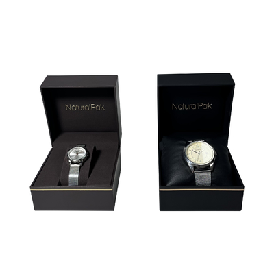 Caja que lleva 92*92*75m m del reloj de las mujeres del almacenamiento del reloj de papel portátil del estuche de viaje