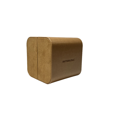 Las cajas de empaquetado de la textura del reloj de madera de la piel sintética miran la caja de regalo de la correa