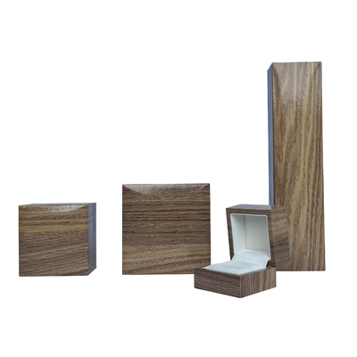 Fabrica el joyero de papel de madera de encargo para el regalo del collar de Ring Earring Pendant Bangle Bracelet