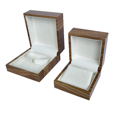 Fabrica el joyero de papel de madera de encargo para el regalo del collar de Ring Earring Pendant Bangle Bracelet