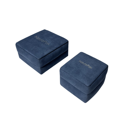 Pale Blue Luxury Jewelry Packaging encajona la caja de regalo decorativa del pendiente de la pulsera del collar