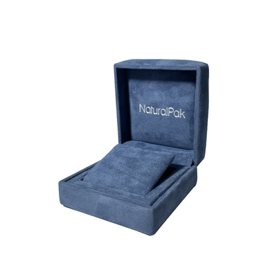 Pale Blue Luxury Jewelry Packaging encajona la caja de regalo decorativa del pendiente de la pulsera del collar