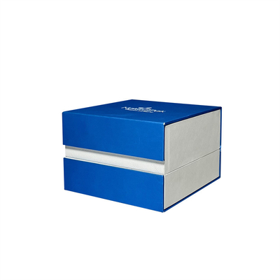 Joyero de empaquetado de la caja de Sapphire Blue Plastic Luxury Watch para los collares y los pendientes