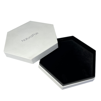La joyería de dos piezas de lujo de encargo de la venta al por mayor de la caja de regalo del Libro Blanco fijó la tapa de empaquetado de la caja y la caja baja