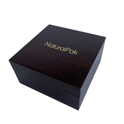 Metal plateado de empaquetado de papel de madera rojo de encargo Logo Watch Set Box de la caja de vino
