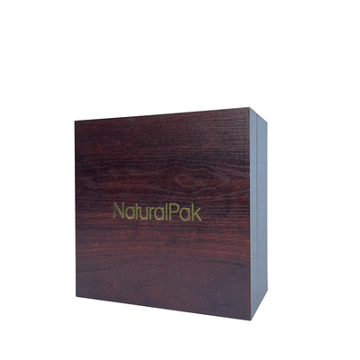 Metal plateado de empaquetado de papel de madera rojo de encargo Logo Watch Set Box de la caja de vino