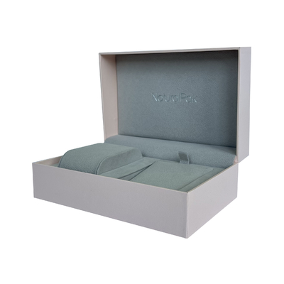 Caja de regalo dura parcial plástica de empaquetado de las cajas del reloj doble de la ranura para el amante