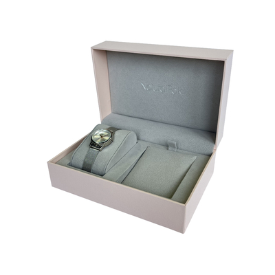 Caja de regalo dura parcial plástica de empaquetado de las cajas del reloj doble de la ranura para el amante
