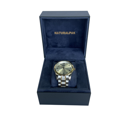 cajas de empaquetado del reloj cuadrado de la cubierta de 92*92*75m m con la almohada