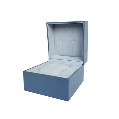 El tenedor azul claro del reloj grabó en relieve a Logo Watch And Bracelet Box