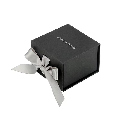 Cajas de embalaje de los regalos de la talla media del color sólido del ODM del OEM con Bowknot