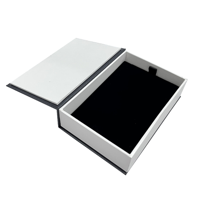 Caja de regalo magnética plegable del pendiente de la esquina de cuadrado de regalo de la caja del estilo de lujo de la literatura