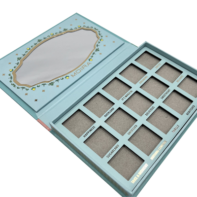 Caja de empaquetado de empaquetado reciclada rectángulo del sombreador de ojos de la cartulina de la paleta de encargo del sombreador de ojos