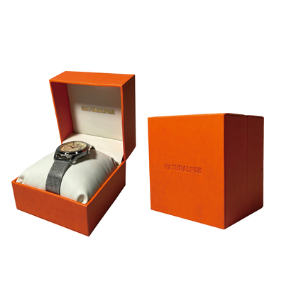 Joyero de empaquetado de cuero de encargo de la caja de la PU para los relojes y los collares
