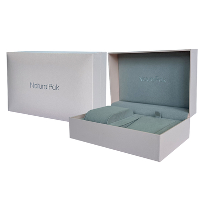 Caja de regalo dura parcial plástica de empaquetado de las cajas del reloj doble de la ranura para el amante