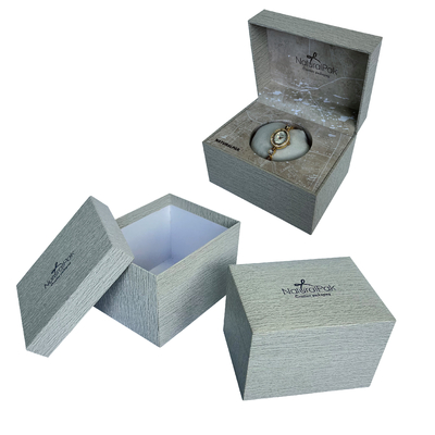 Reloj de madera de la textura que empaqueta la caja de la almohada de Boxe que empaqueta las cajas de reloj antiguas