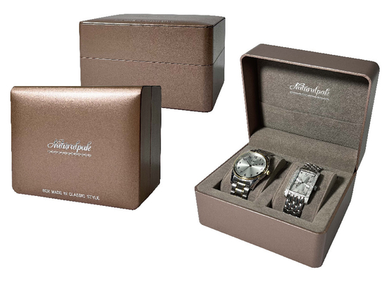 Caja de papel de encargo del tenedor del reloj de Logo Luxury Watch Display Pearl con el amortiguador