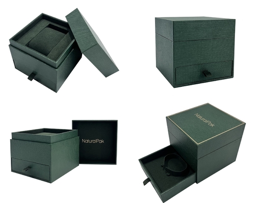 Caja de reloj personalizada de cartón rectangular Embalaje rígido