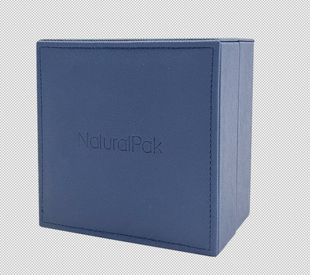 Caja de empaquetado Grey Velvet Inside de la PU H del ROLLO del reloj AZUL DE LUJO del amortiguador