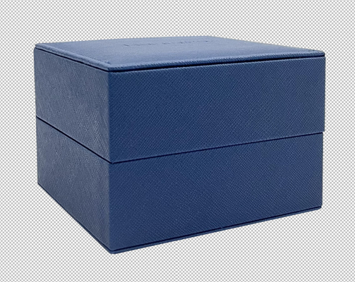 Caja de empaquetado Grey Velvet Inside de la PU H del ROLLO del reloj AZUL DE LUJO del amortiguador