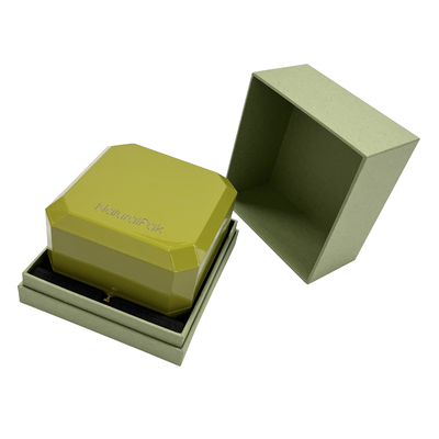 El espray verde pintó forma del octágono de Ring Luxury Jewelry Case With