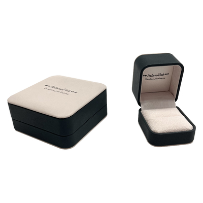 PU DE MADERA SUEDETTE alrededor de la caja de empaquetado de la esquina de la joyería para Ring Pendant