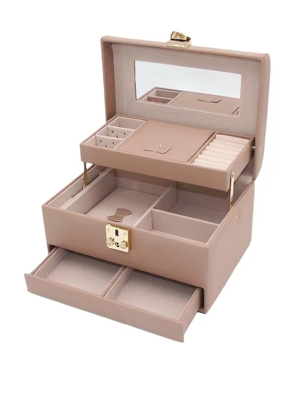 Casos de encargo de Logo Lotus Root Pink Color Jewelry para las mujeres