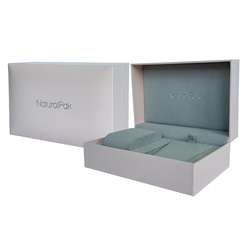 Caja de regalo dura parcial plástica de empaquetado de las cajas del reloj doble de la ranura para el amante